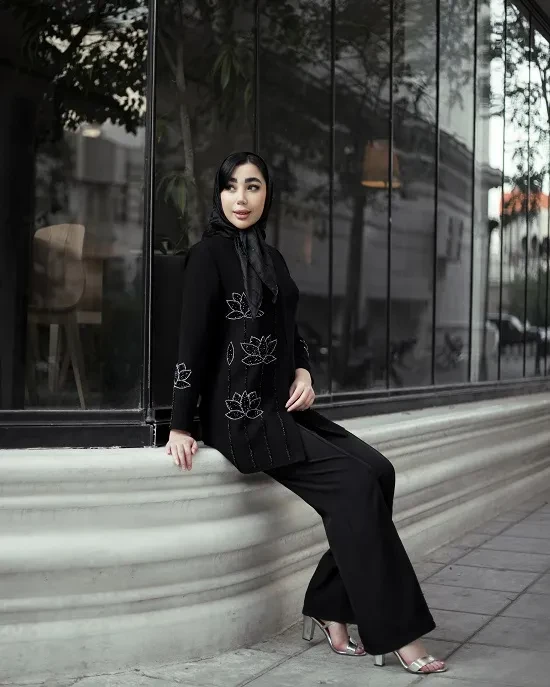 کت جواهردوزی نیلوفرآبی