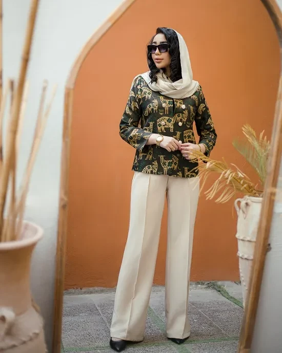 کت ژاکارد غزل