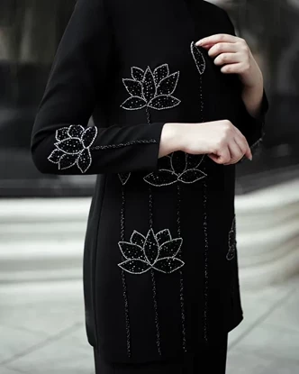 کت جواهردوزی نیلوفرآبی